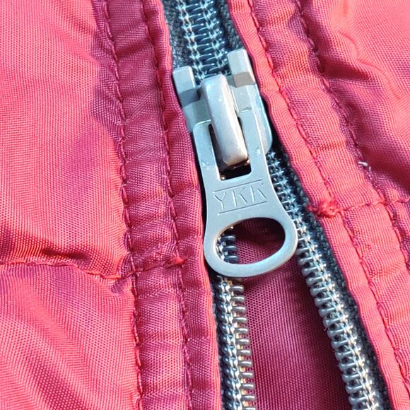 80s BTTF McFly Class 5 Mountaineering USA Made Goose Down Vest  Size L Burgundy - Picture 10 of 10